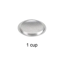 Replacement Parts For Moka Pot Aluminum Gasket Filter Plate Reusable Metal Espresso Coffee Filter Basket For Coffee Maker