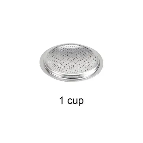 Replacement Parts For Moka Pot Aluminum Gasket Filter Plate Reusable Metal Espresso Coffee Filter Basket For Coffee Maker
