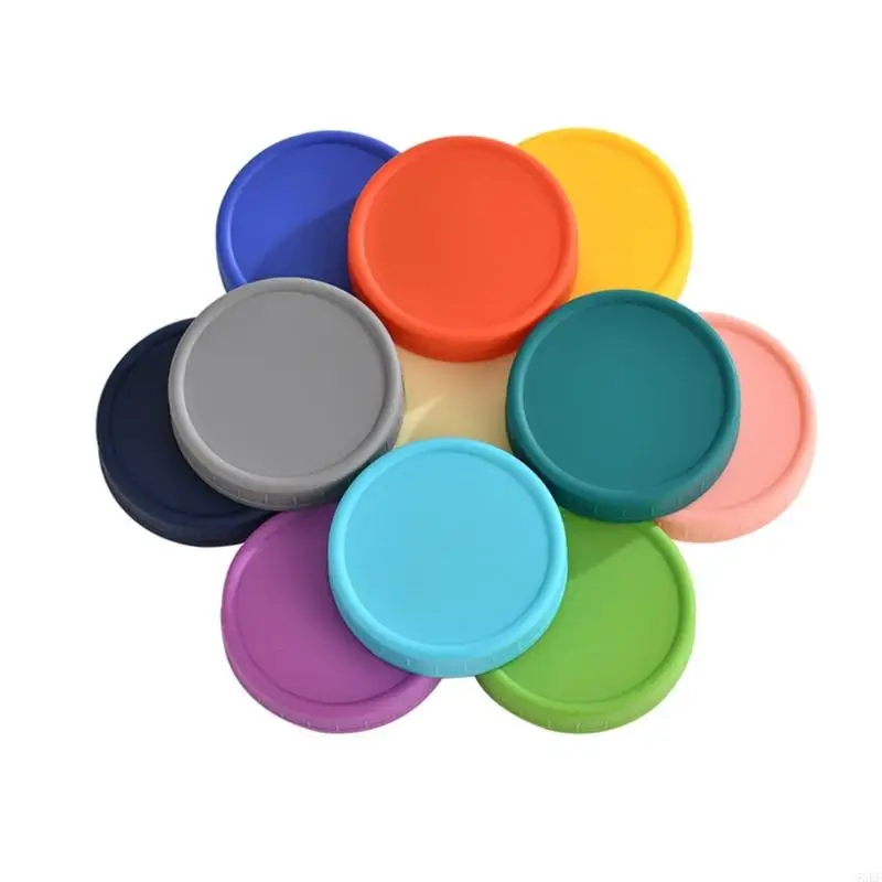 Assorted Color Safe Plastic Lids for Mason Jar 7CM Leakproof Household Storage Solution Canning Cover 55KF