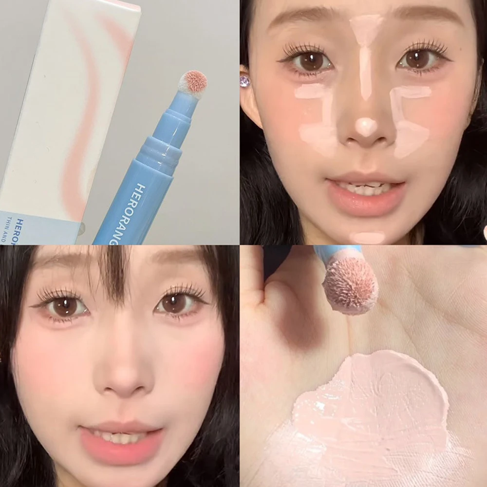 Liquid Concealer Stick Moisturizing Cover Dark Circles Freckles Acne Foundation Rotating Sponge Tip Concealer Brightening Makeup