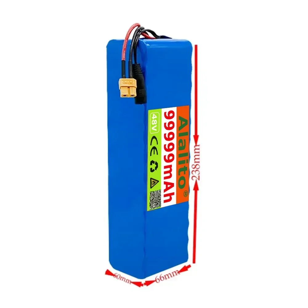 Original 13S3P 48V 99999mAh lithium-ion battery pack with 1000W BMS 54.6V 100ah 18650 lithium battery