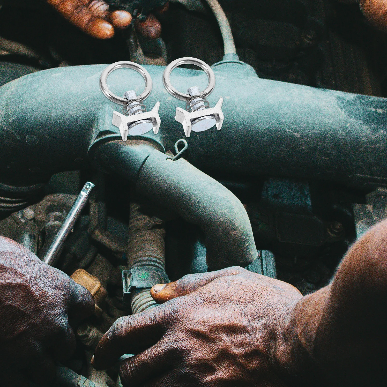 

10Pcs Tie Down Steel Single Fitting Anchor for Truck Bed Cargo Tie Down Rail Accessories Heavy Duty O-Ring