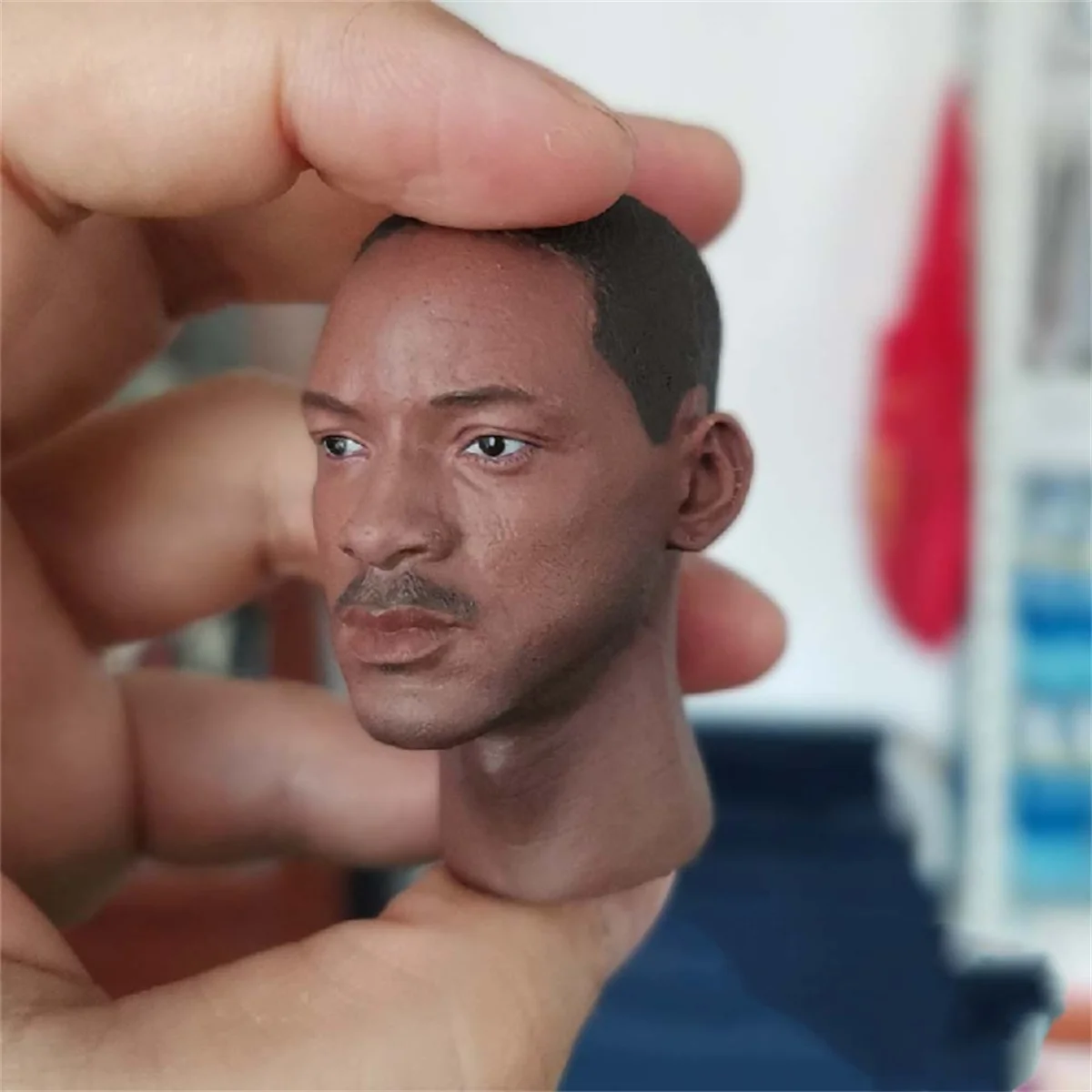 Will Smith Head  Sculpt Singer1/6 Scale  Movie Actor  Star Black Man  Soldier Model For 12Inch Action Figure  HobbiesToy