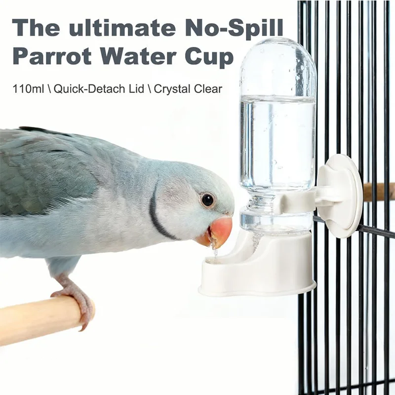 Vogelwasserspender für Käfig, automatischer Vogelwasserspender, Papageienkäfig, Futternapftränke, Vogelkäfigzubehör – Detail 5