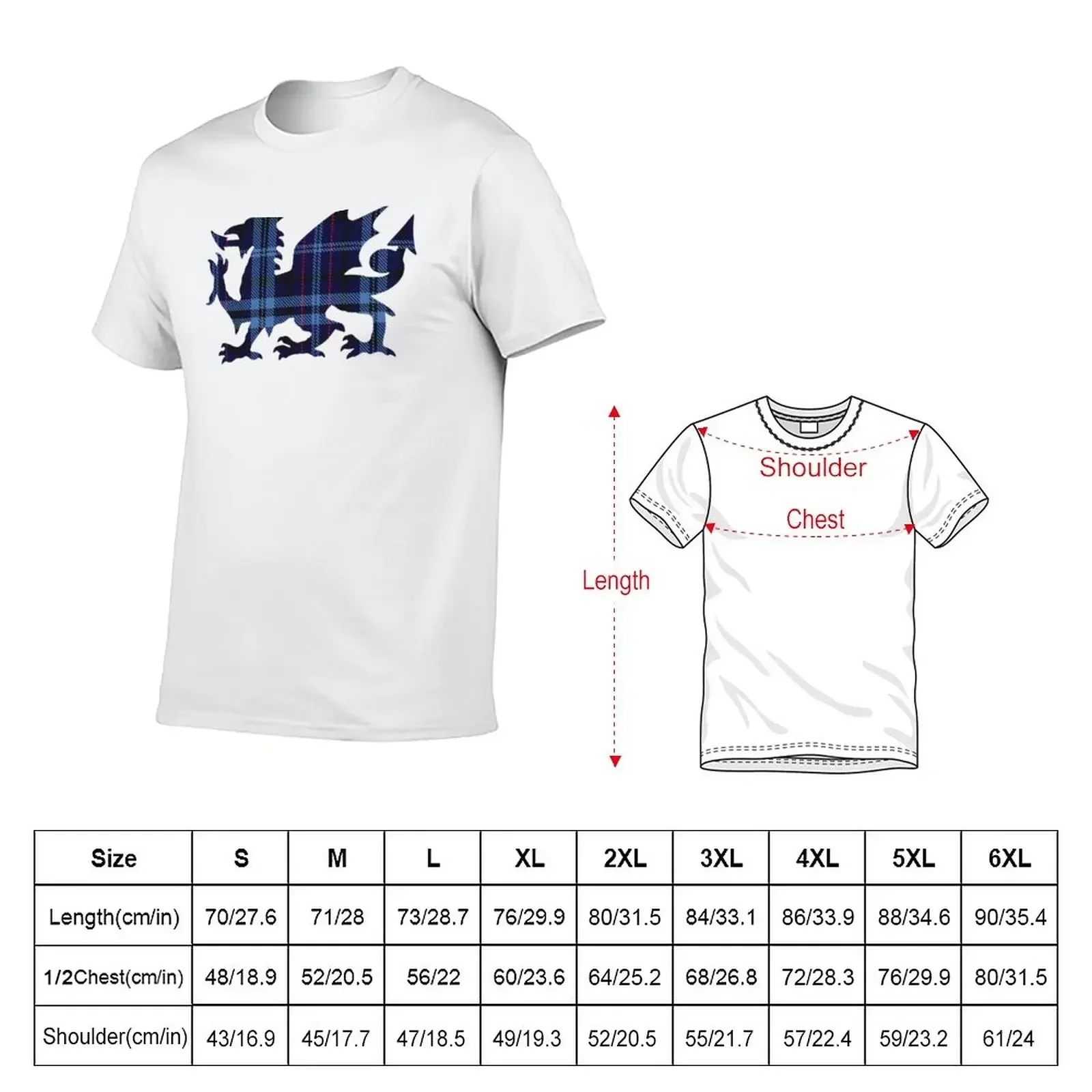 Roberts/Probert Family Welsh Dragon Tartan T-Shirt shirts graphic tees cheap stuff oversizeds tops mens big and tall t shirts