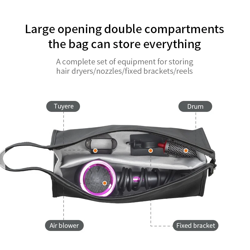 1pc Travel Case For Dyson Airwrap Styler/Shark Flexstyle, Portable Carrying Case For Dyson Supersonic Hair Dryer Make Up Bag