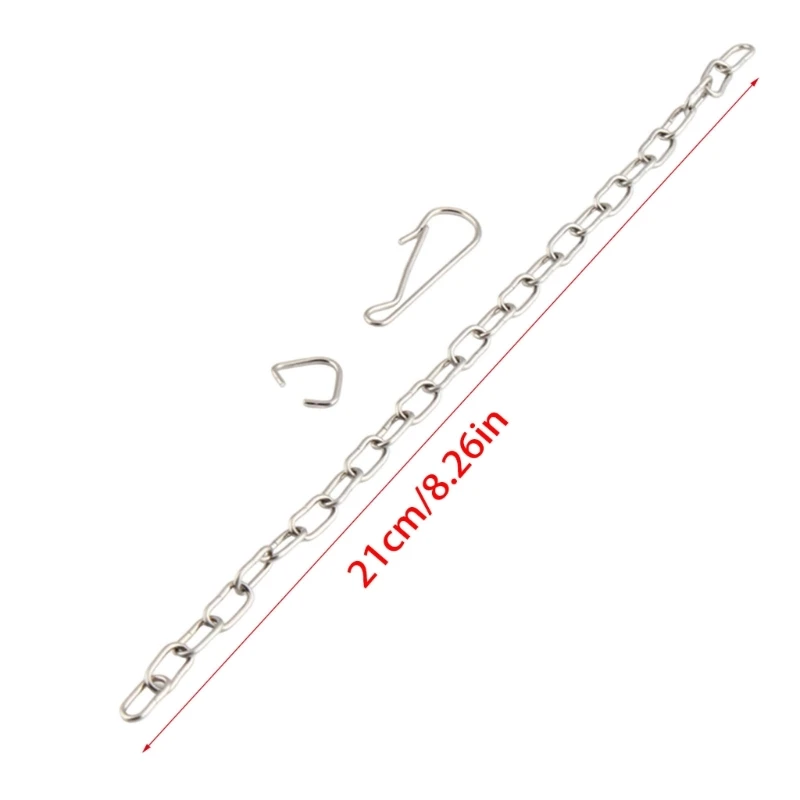 Replacement Adjusted Toilet Flapper Chain With Hook and Rings Enduring 