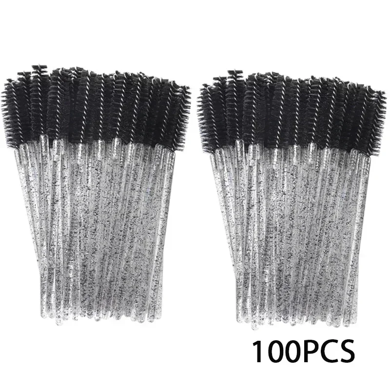 100Pcs Wimpern Verlängerung Einweg Augenbraue pinsel Mascara Zauberstab Applikator Spooler Auge Wimpern Kosmetik Pinsel Set make-up-tools