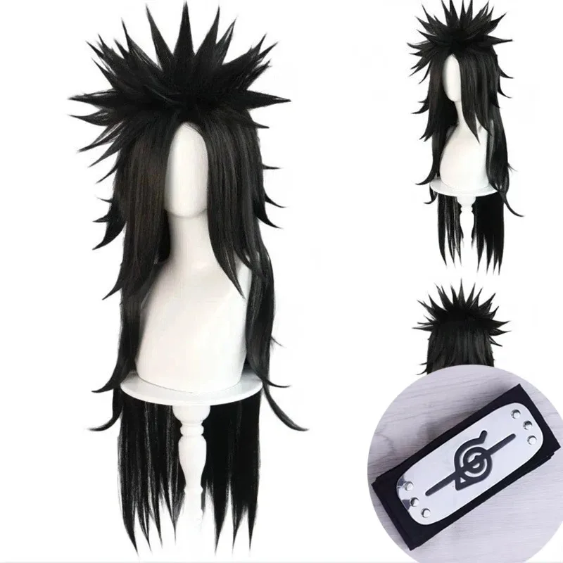 HOKAGE NINJA Uchiha Madara Cosplay Perücke Synthetische Lange Gerade Perücke Anime Coser Hitzebeständige Faser Hochwertige Perücke Halloween