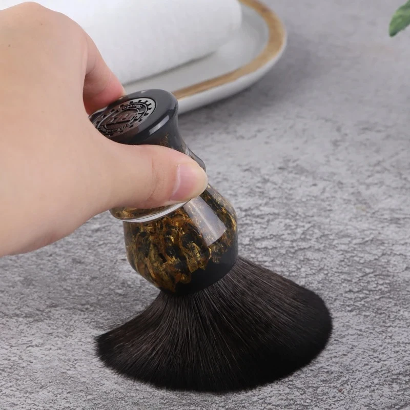 YAQI DEEP STONES 24MM Synthetic Hair Resin Handle Men Wet Shaving Brush Best Quality Lightweight Portable Travel Face Care Brush