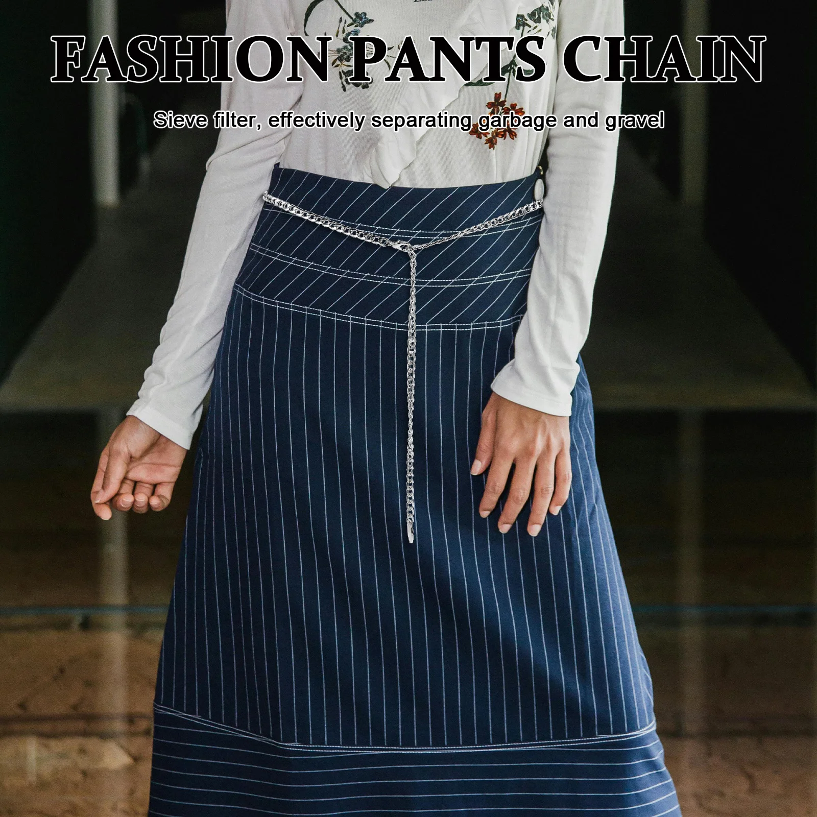 

1pcs Metal Waist Fashion Jeans Chain Belt For Luxury Belt For Women Dresses Pants Outfits Body Pants Chains Chain Accessory