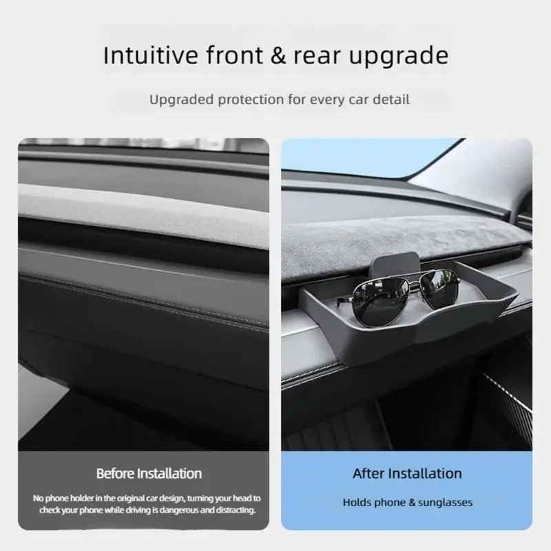 

Y1UB Hand Operations Phone Holder Support For Automobile With Built In Storage