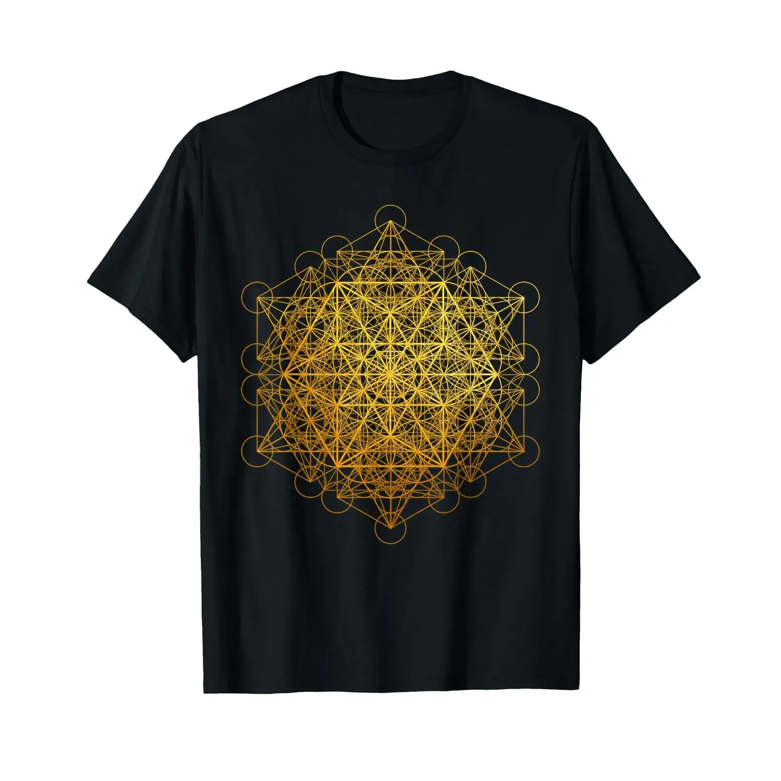 Vector Equilibrium Sacred Geometry Metatron Flower Of Life T Shirt vintage Washed graphic Unisex designer clothes Breathable