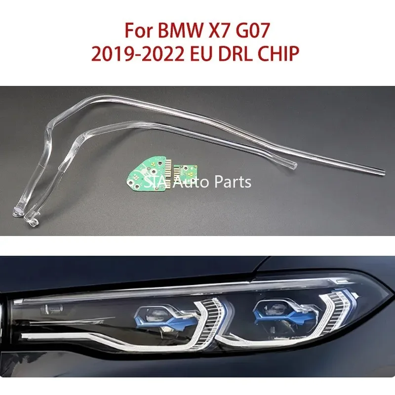 

White Light For BMW Angel Eye X7 G07 2019-2022 Ballast Headlight DRL Chip Conduit Strip Light Strip European Version Accessories