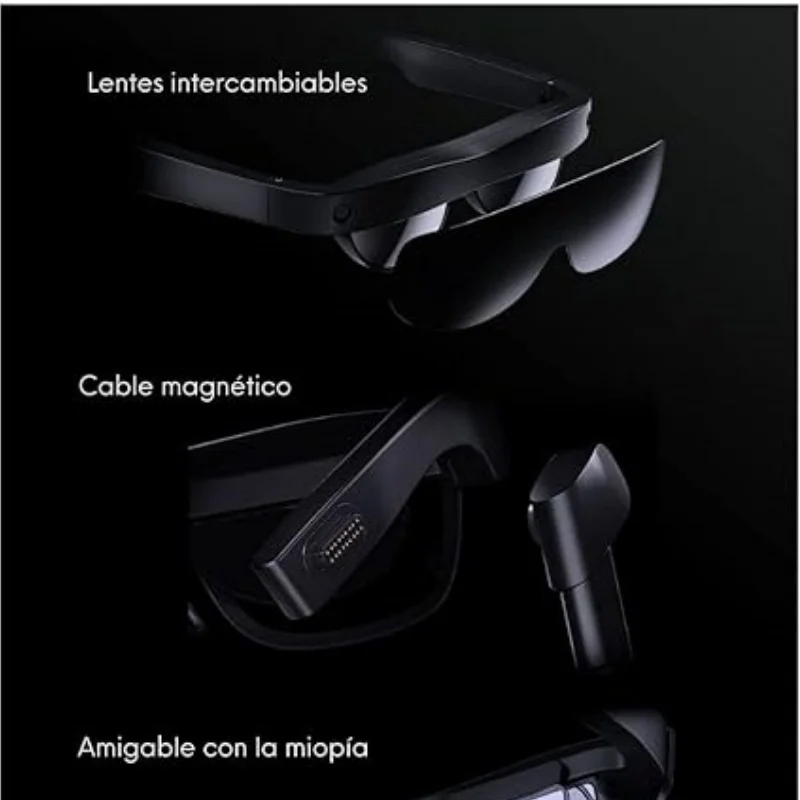 แว่นตา TCL Thunderbird/RayNeo Air Plus 215 นิ้ว HD 3D สำหรับเล่นเกม ดูหนัง ฉายภาพบนหน้าจอโทรศัพท์มือถือ แว่นตา AR