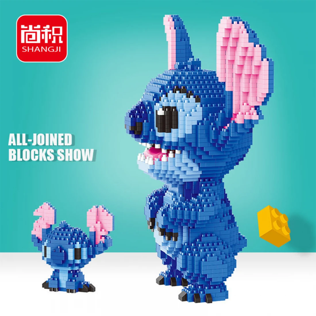 2300 Stücke + Mini Ziegel Spielzeug Stich Diamant Baustein Micro Stitch Disney Nettes 3D Modell Lilo & Stitch für Kinder Nano Block