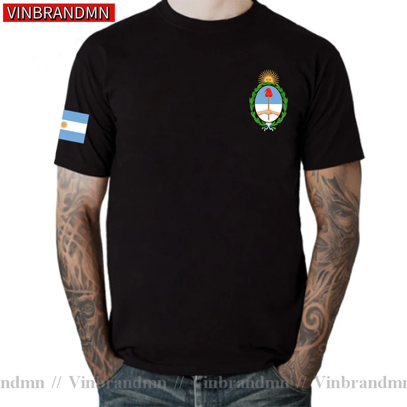 Argentina men t shirt Argentine jerseys nations team 100% cotton t-shirts fitness clothing streetwear tees country flag ARG