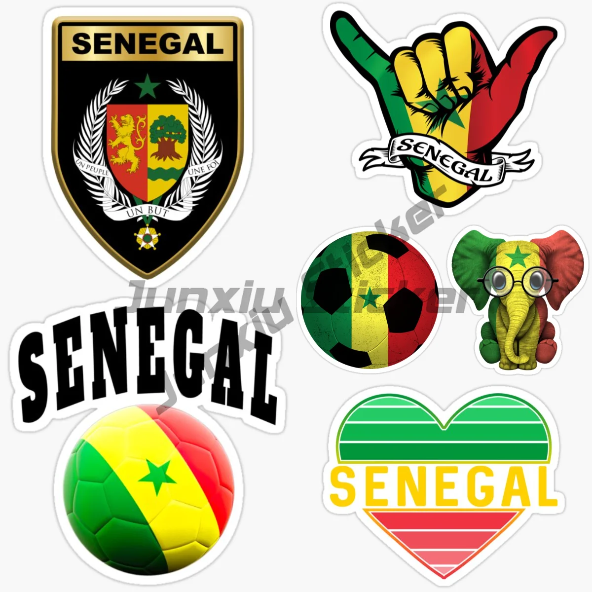 

SENEGAL Senegalese Flag Map Car Sticker Vinyl Waterproof and Self-adhesive Bumper Guitar Skate Locker Decal Accessories