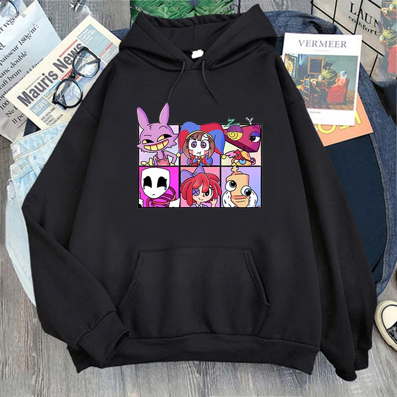 2025 Pomni The Jester Ramen THE AMAZING DIGITAL CIRCUS Hoodies Printing Sweatshirts Men/Women Clothes Long Sleeve Winter Hoody