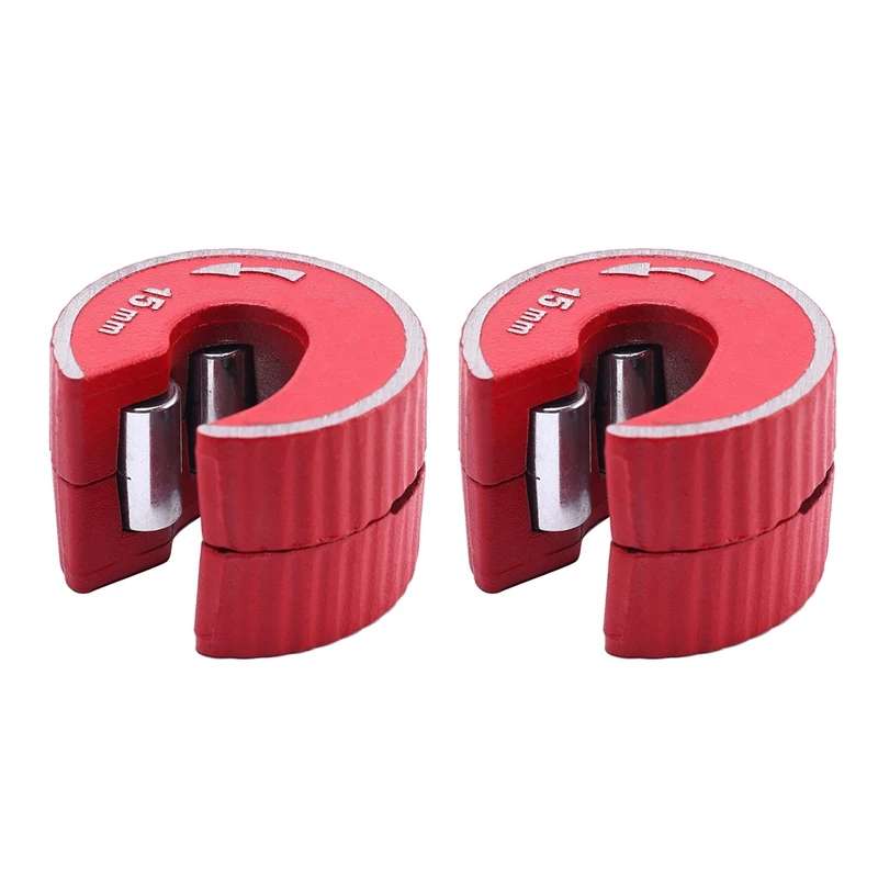 

Hot 2X Round Pipe Tube Cutter Aluminium Alloy Body Self Locking For Copper Tube Aluminium PVC Plastic Pipe Cutting Tool 15Mm