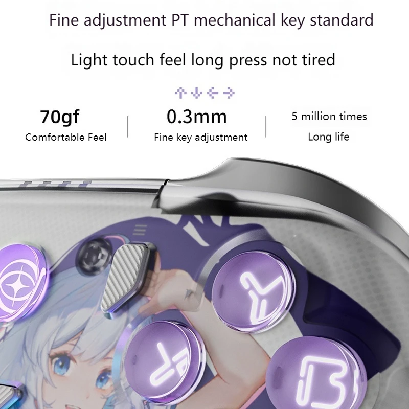 AOLION K20 TMR Wireless Gaming Controller Tri-Mode Hall Linear Trigger für PC/Switch/iOS/TV/Auto, kompatibel mit verschiedenen Geräten