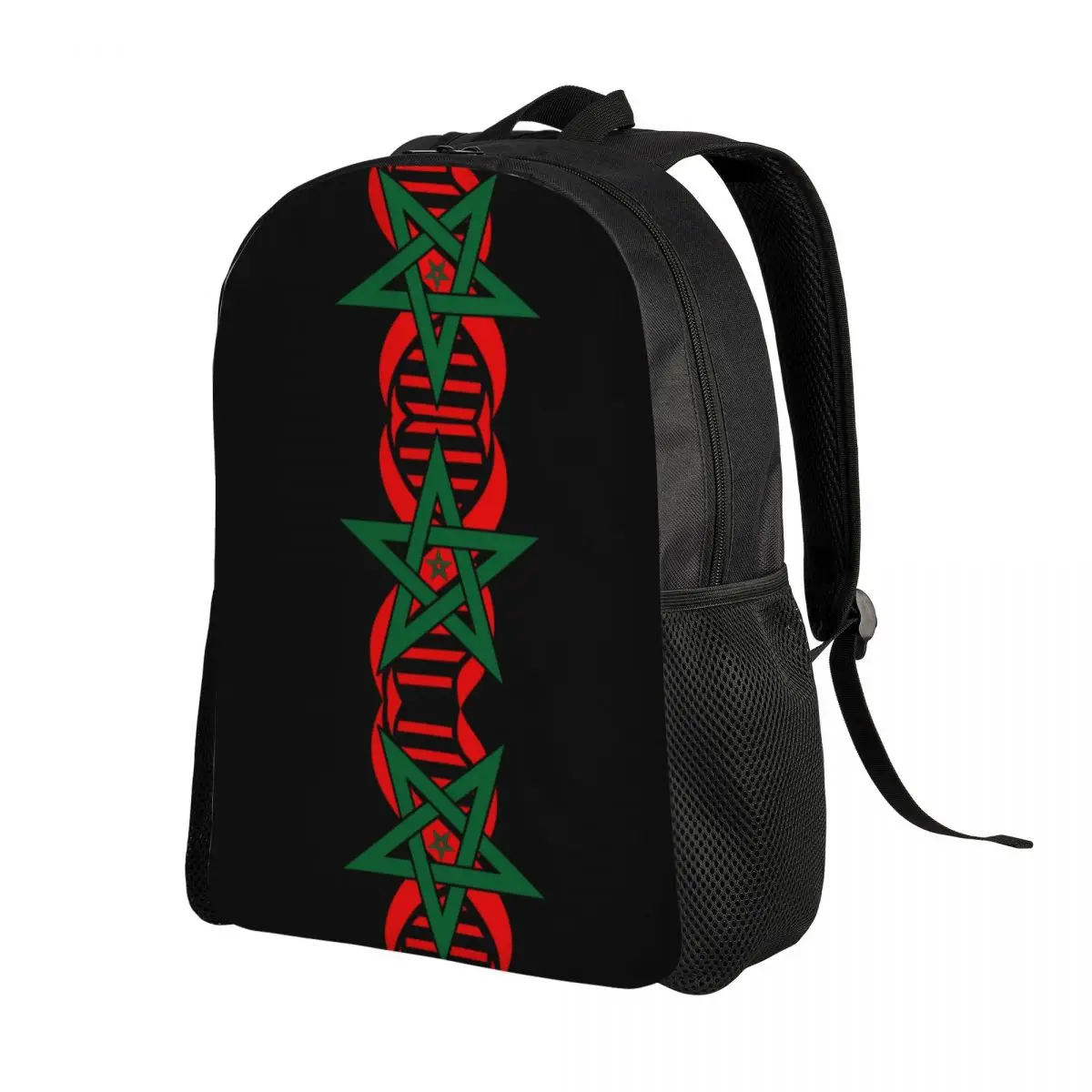 Moroccan Flag Its In My DNA Morocco Travel Backpack Women Men School Laptop Bookbag College Student Daypack Bags