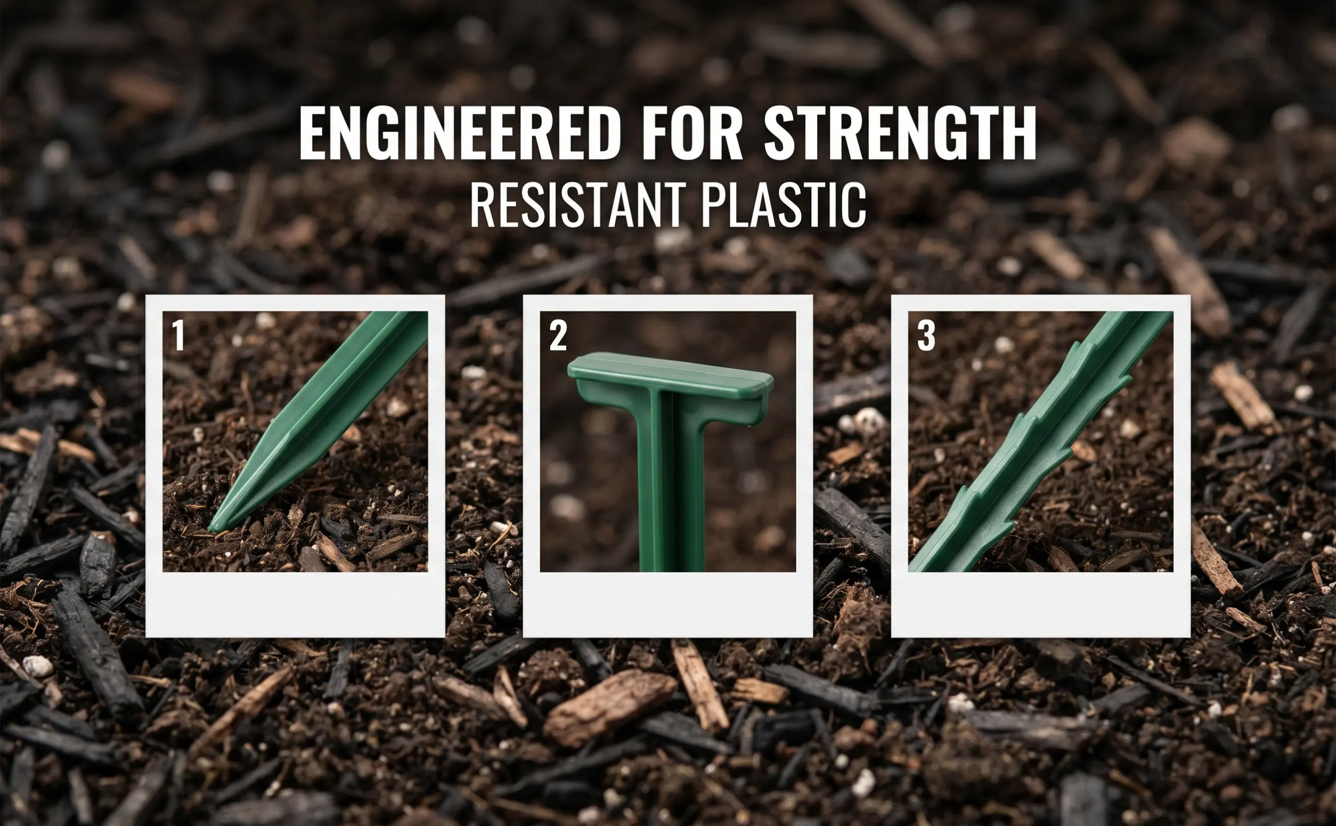 100Pcs Garden Stakes Plastic Ground Pegs Strong Landscape Stakes for Tarp Lawn Tent Outdoor Use Garden Spikes Landscape Spikes