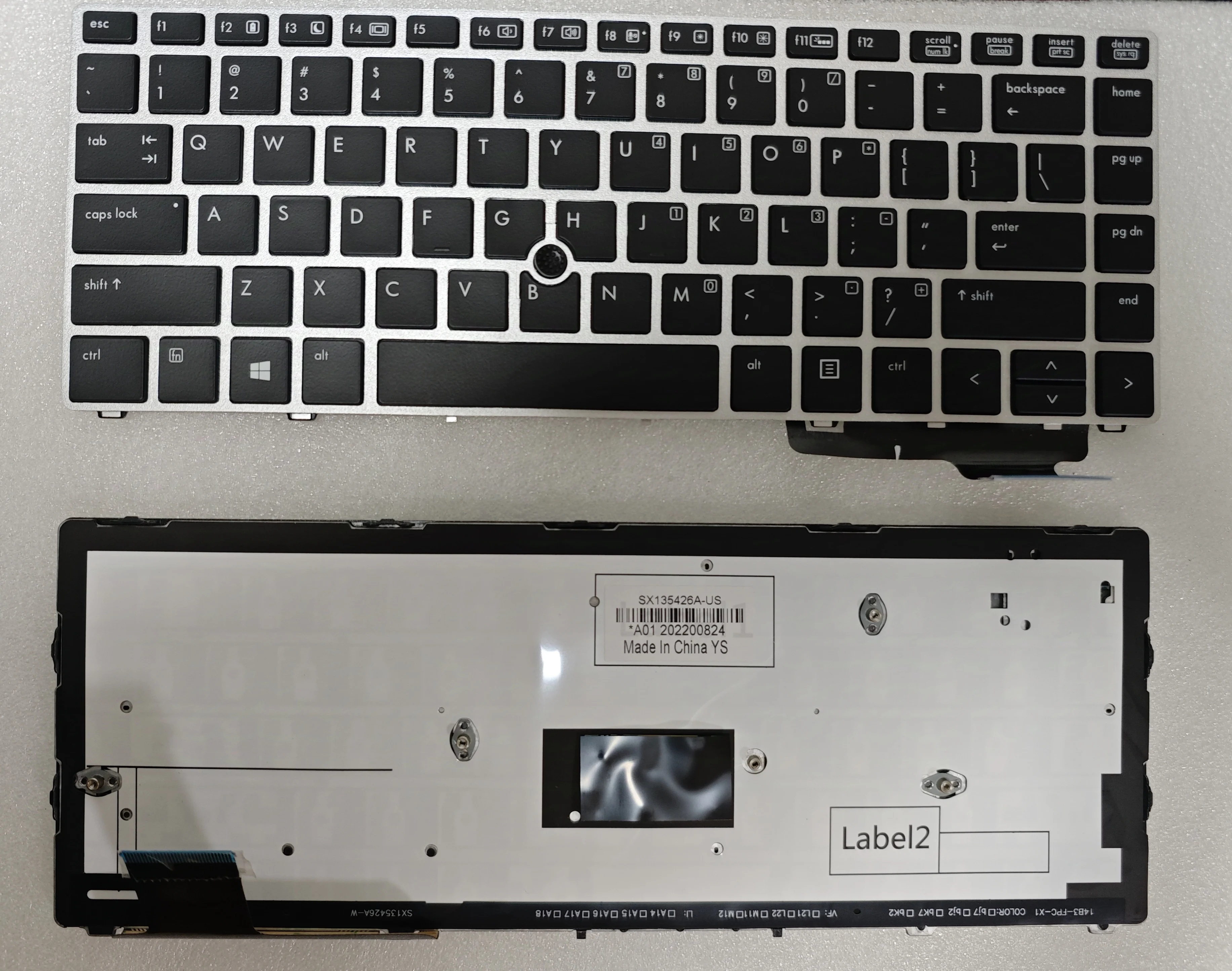 New US KEYBOARD FOR HP For EliteBook For Folio 9470M 9470 9480 9480M Silver With backlight with point