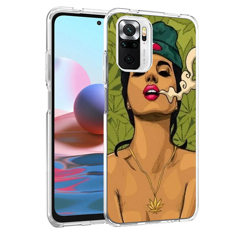 Lovelorn Smoking Girl Sad Cover Phone Case For Xiaomi Redmi 12C 12 10C 10 9C 9 10A 9A 8A 9T 7A 7 6A 6 Pro K20 K40 S2 Soft Fundas