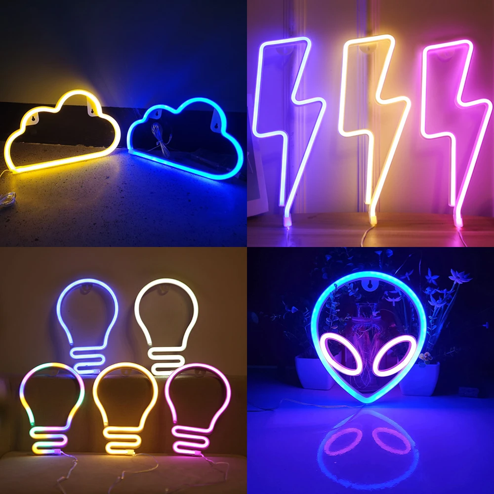 LED Neon Night Light Art Sign Wall Room Home Party Bar Cabaret Wedding Decoration Christmas Gift Wall Hanging Neon Sign