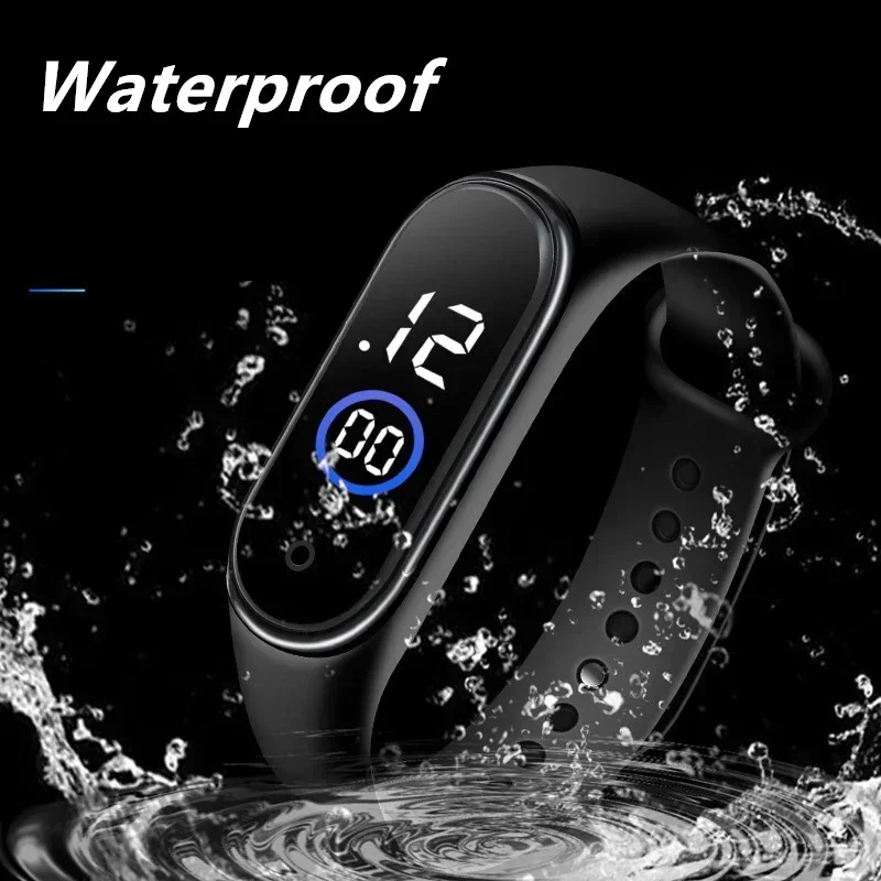 Fashion Children Sports Smart Watch Waterproof Led Digital Ultra-light Silicone Strap Teen Boy Girl Kids Wrist Watch New Clock