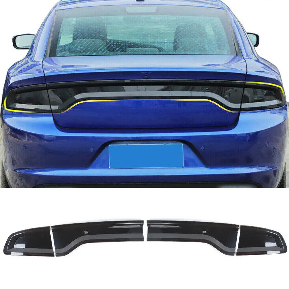 Smoked Rear Tail Light Covers Trim For Dodge Charger 2015+ Exterior Accessories