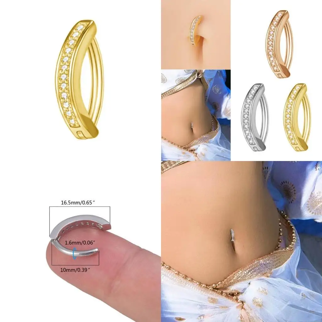   Stainless Steel Belly Button Ring Piercing Jewelry Navel Ring Belly Barbell