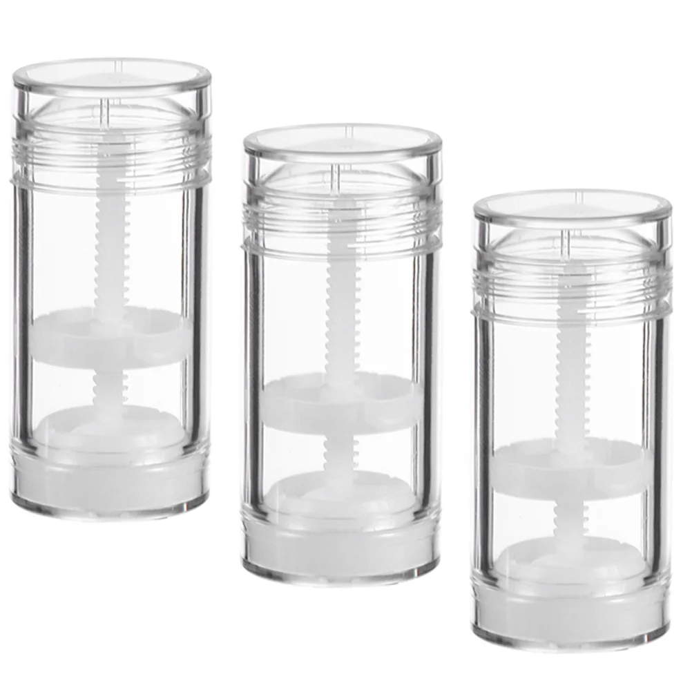 

3 Pcs Deodorant Tube Refillable Tubes DIY Lipstick Container Empty Containers Gloss As