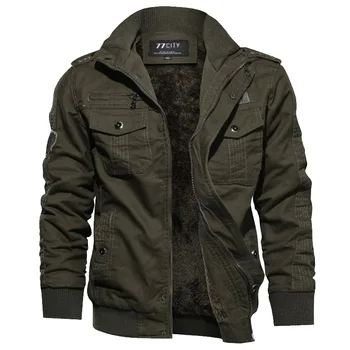 New Business Casual Jackets Man Winter Fleece Tactical Jacket Embroidery Windproof Multiple Pockets Outdoor Workwear Coat 3