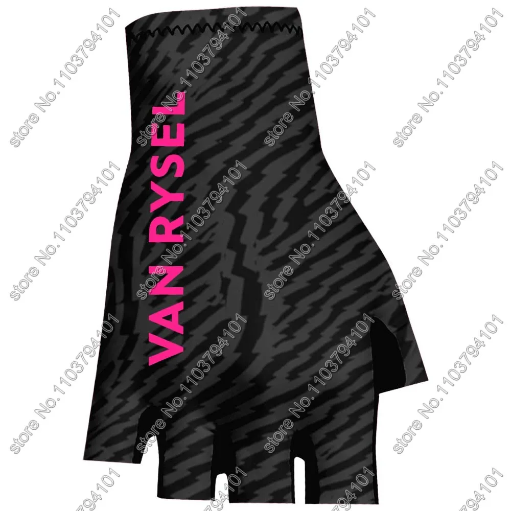 Van Rysel-guantes de Ciclismo para hombre, manoplas de Gel de medio dedo, camisetas de Ciclismo de carretera, equipo francés rosa, 2024