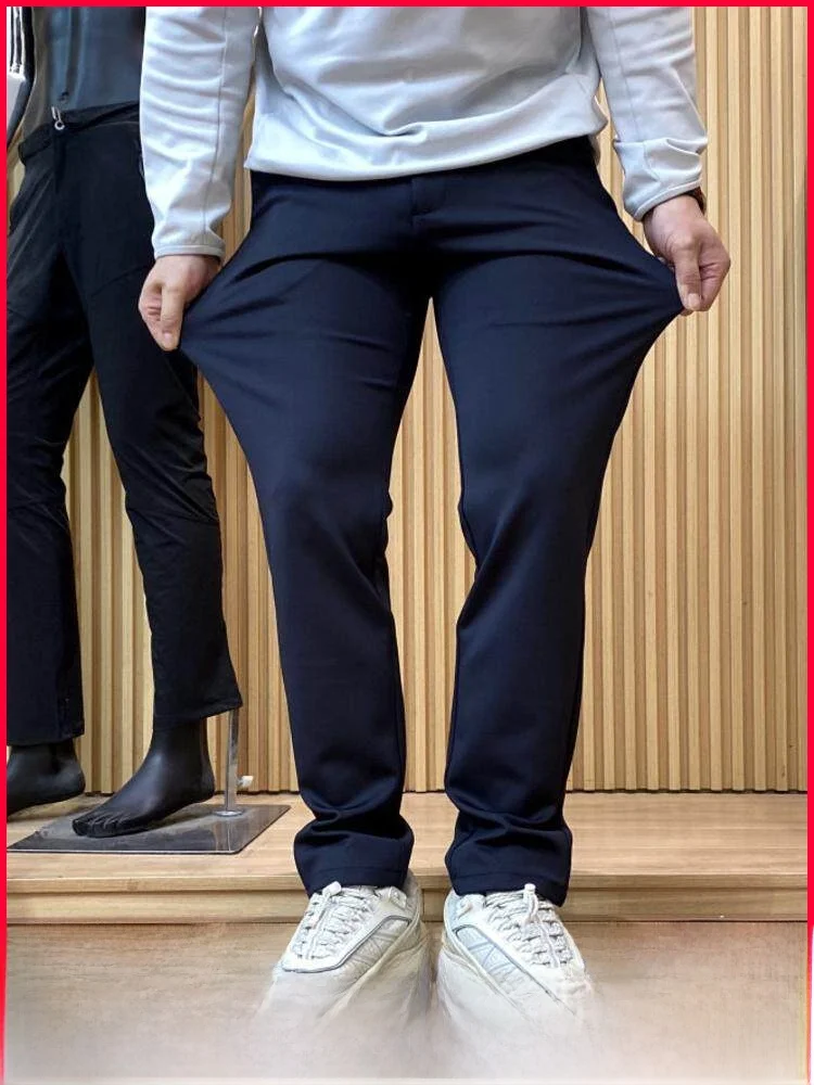 

Men's Casual Straight Leg Pants Anti-Wrinkle Non-Iron Spring Business Commuter Versatile Comfortable Polyester Fiber