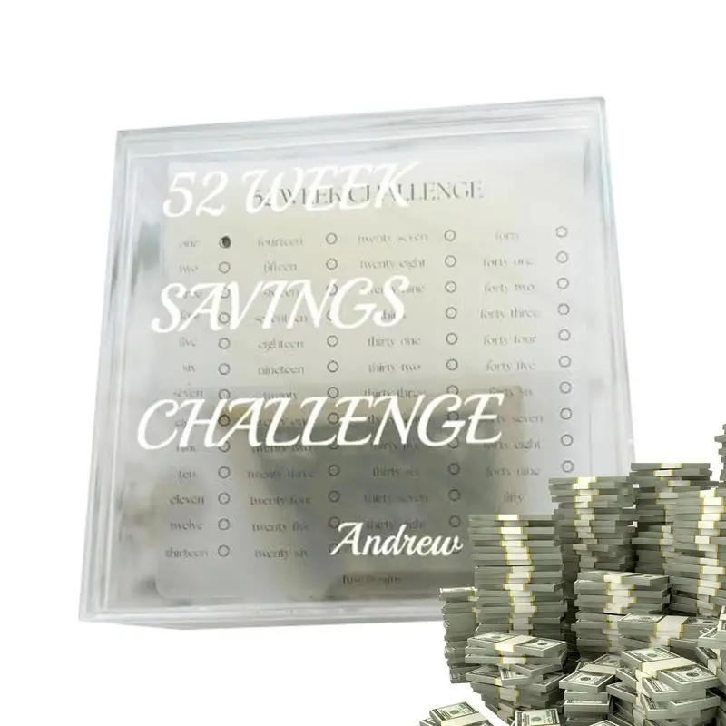 Money Saving Challenge Box 52 Week Saving Money Organizer Envelopes Money Savings Challenges Box Storage Budgeting Box