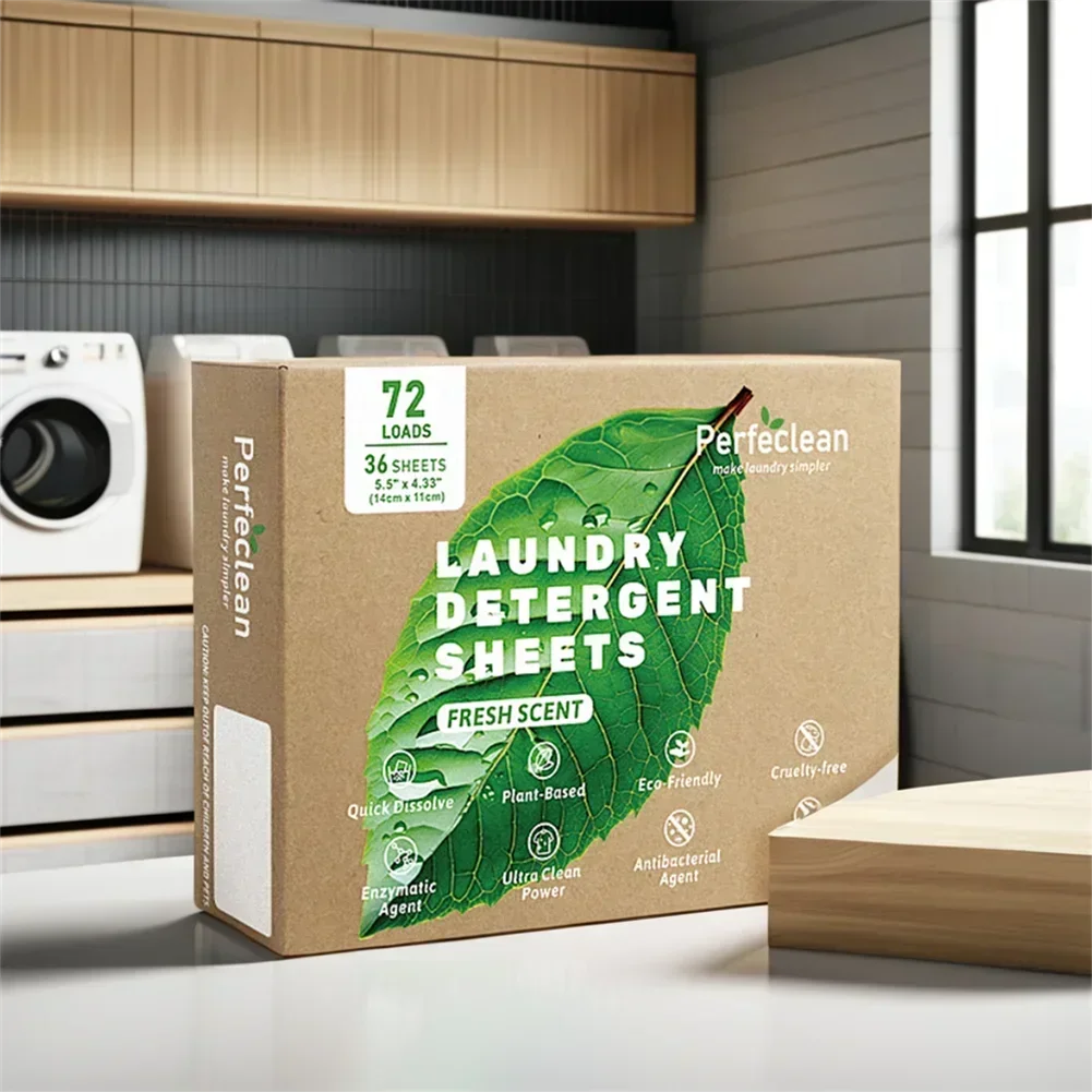 Eco-Friendly High Performance Laundry Detergent Sheets Nature Biodegradable Tablets Laundry Detergent Sheet with Enzymes