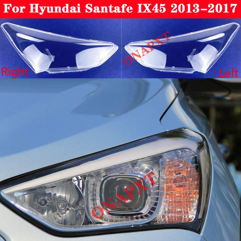 

Auto Light Caps For Hyundai Santafe IX45 2013-2017 Car Headlight Cover Transparent Lampshade Lamp Case Glass Lens Shell