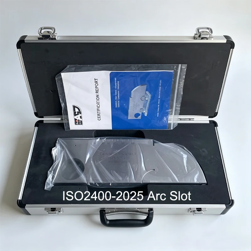 V1 Calibration Test Block IIW1 ISO2400‑2025 Straight & Arc Slot Ultrasonic NDT Reference Block for Angle Probe Calibration Block view 5