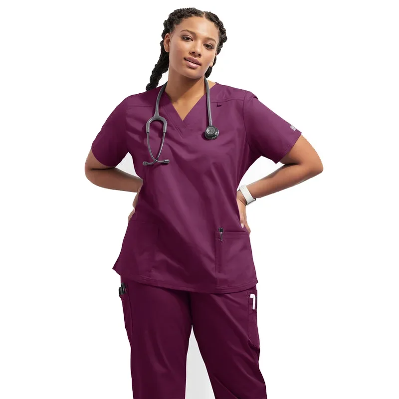 Multicolor Scrubs Uniform Short Sleeve Tops Pants Nursing Uniform Women Pet Shop Doctor Scrub Medical Surgery Workwear Scrub Set