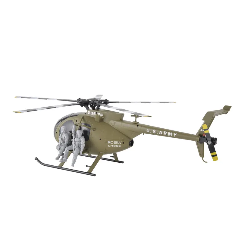 RC ERA Remote Control Helicopter C189S Md500 Little Bird Army Model Dual Brushless Motor Crash Resistant With Soldier Figures