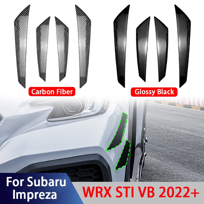 

Car Front Bumper Fins Spoiler Splitter Diffuser for Subaru Impreza WRX STI VB 2022+