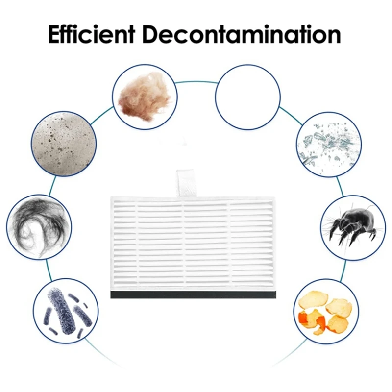 9PCS For Cecotec Conga 7490 Immortal / 8290 Immortal Vacuum Cleaner Replacement Filter Mop Dust Bag Main Side Brush