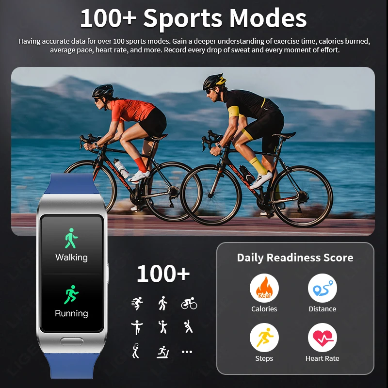 LIGE 2025 مع سماعات رأس لاسلكية ساعة ذكية ECG AI صوت بلوتوث مكالمة نظام تحديد المواقع الرياضة مسار اللياقة البدنية ساعة ذكية للرجال والنساء #5