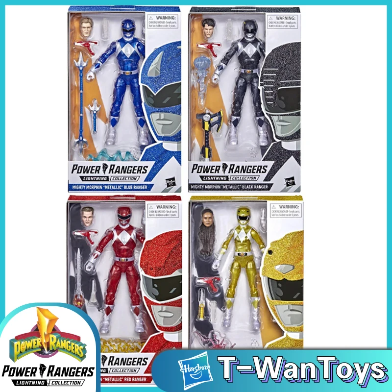 

Hasbro Power Rangers Lightning Collection Mighty Morphin Metallic Blue/red /black /yellow Ranger 6-Inch Collectible Figure Toy