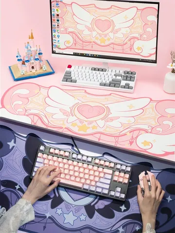 GeekShare Розовый Игровой Коврик для Мыши с Антискользящей Основанием — изображение товара