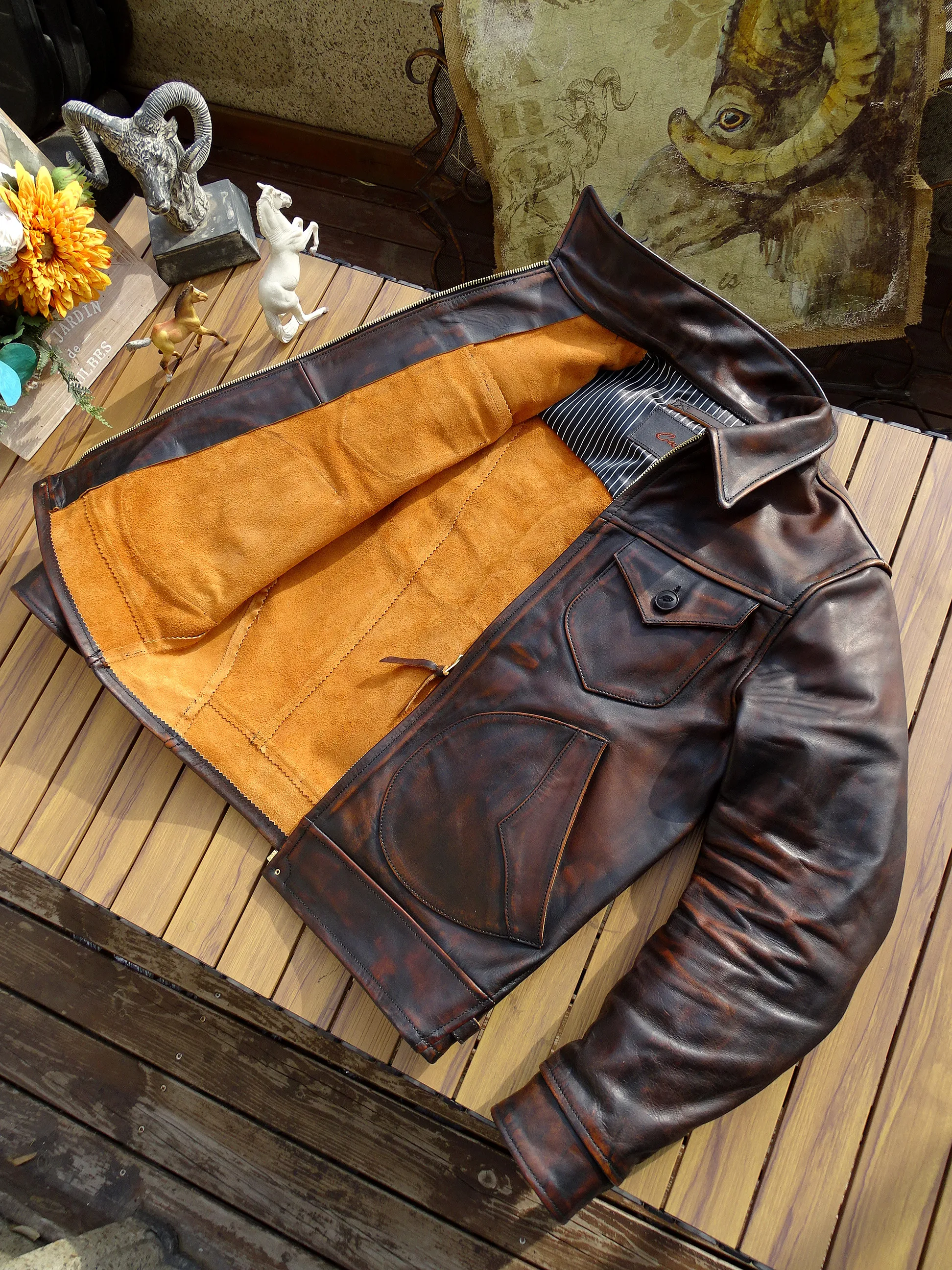 

Mendoza aduation Edition Handmade hide Jaet No Faionable Urban Sle Spring Warm Long Sve ort Coat