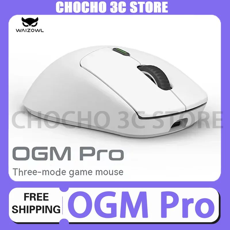 

Waizowl OGM Pro Mouse Tri Mode Wireless Mouse Paw3395 Lightweight E-Sports Bluetooth Gaming Mice Pc Gamer Accessoies Man Gifts